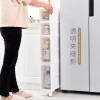 Wheeled transparent cabinet, gap cabinet, kitchen and bathroom, 14 to 16CM slit storage rack, plastic drawer-type storage cabinet, 0753 details Picture